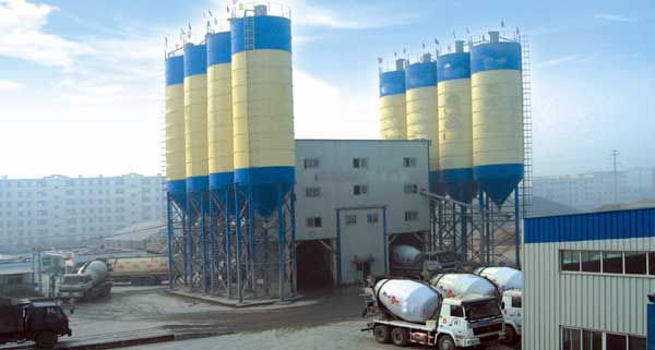 HZS180 concrete mixing plant