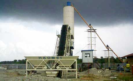 Indonesia HZS25 concrete batching plant